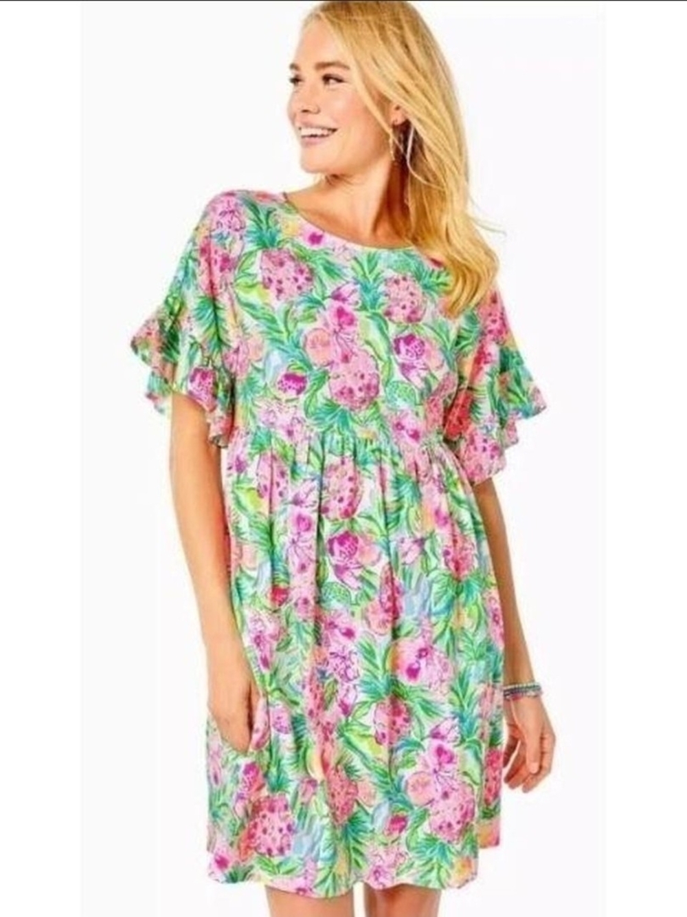Lilly Pulitzer Tiltson Swing Dress in "Pear Necessities"